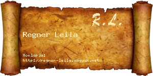 Regner Leila névjegykártya